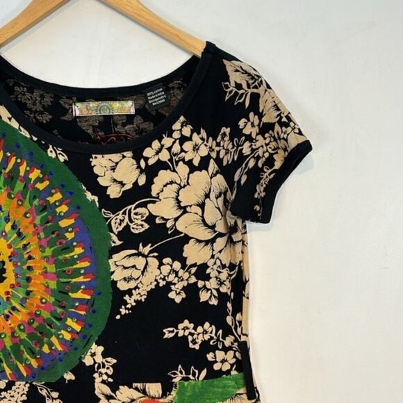 Desigual Cotton Dress Beautiful Wearable Art Size small - Picture 5 of 10